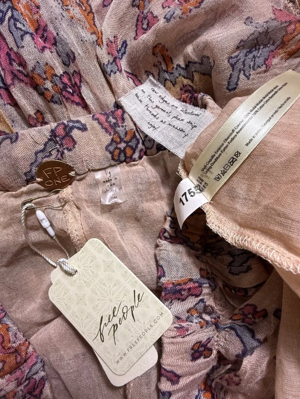 NWT Free People FP One Clover Printed Skirt Sz L